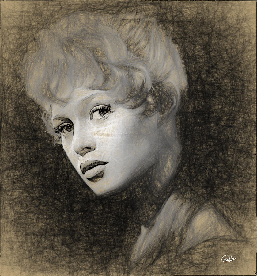 Brigitte Bardot Pencil Digital Art by Quim Abella