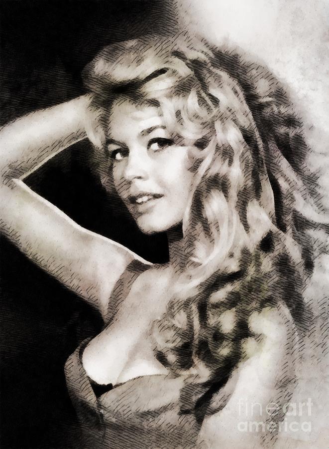 Brigitte Bardot, Vintage Actress Painting