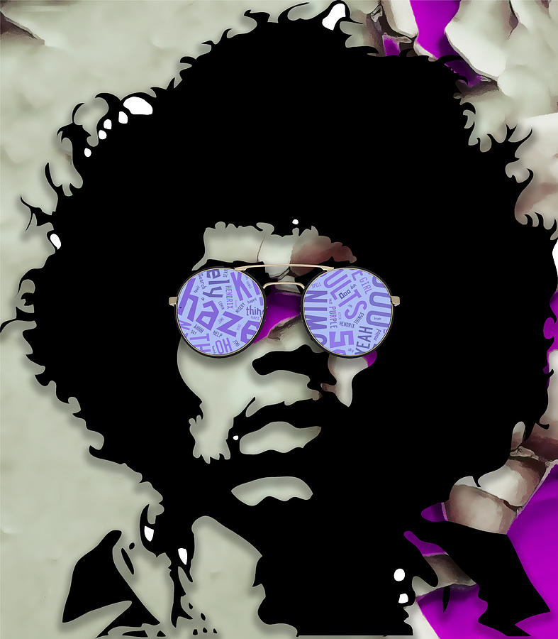 Brilliance Jimi Hendrix Mixed Media by Marvin Blaine