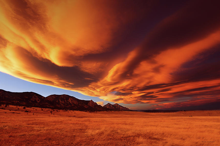 Sunset Photograph - Brilliance Over Boulder by Brian Gustafson