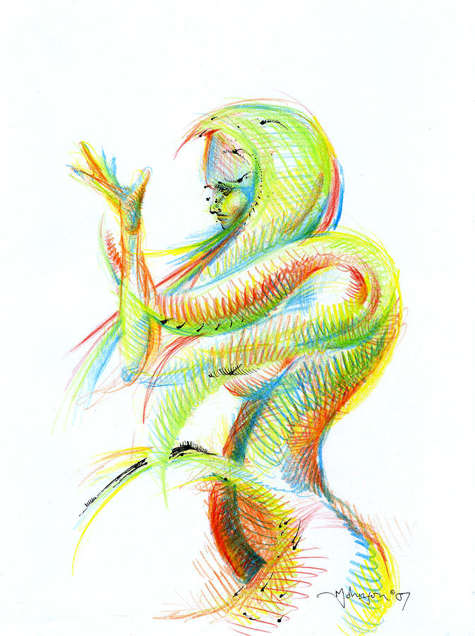 Nature Drawing - Brilliant Dancer by Mark Johnson