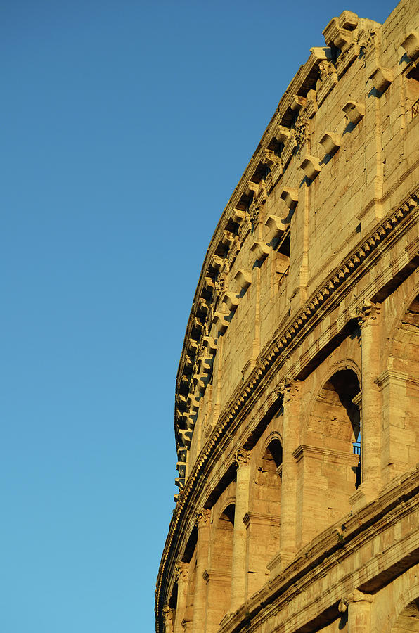 Brilliant Sunlit Exterior of the Roman Colosseum Photograph by Shawn OBrien