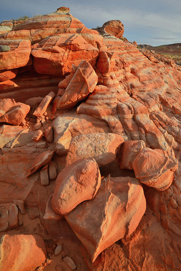 Brilliantly Colored Sandstone at Sunrise in Valley of Fire Photograph by Ray Mathis