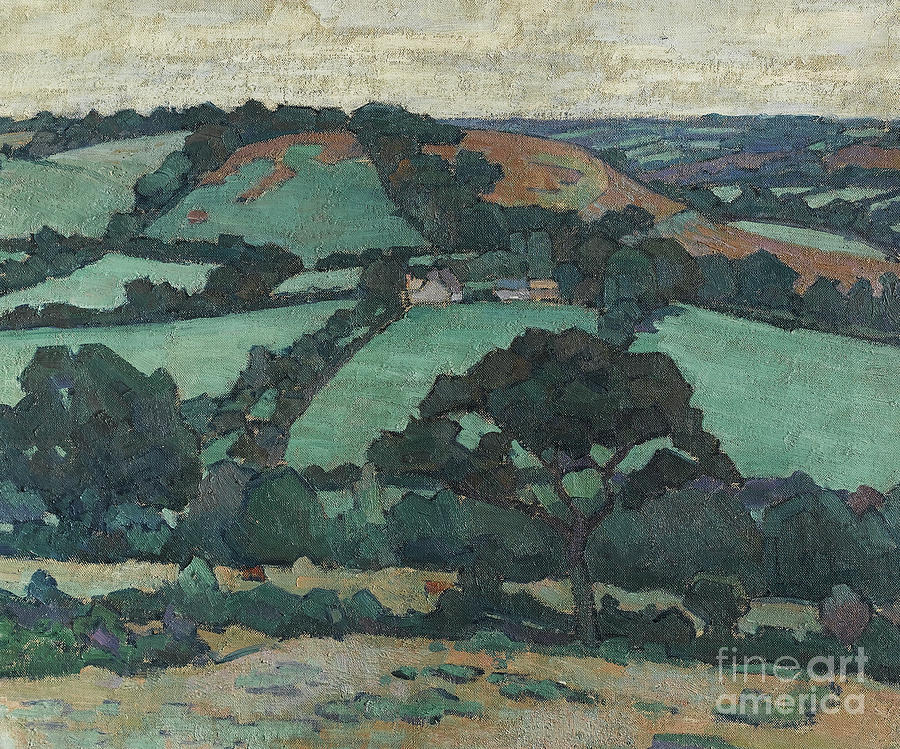 Brimley Hill, Devon Painting by Robert Bevan