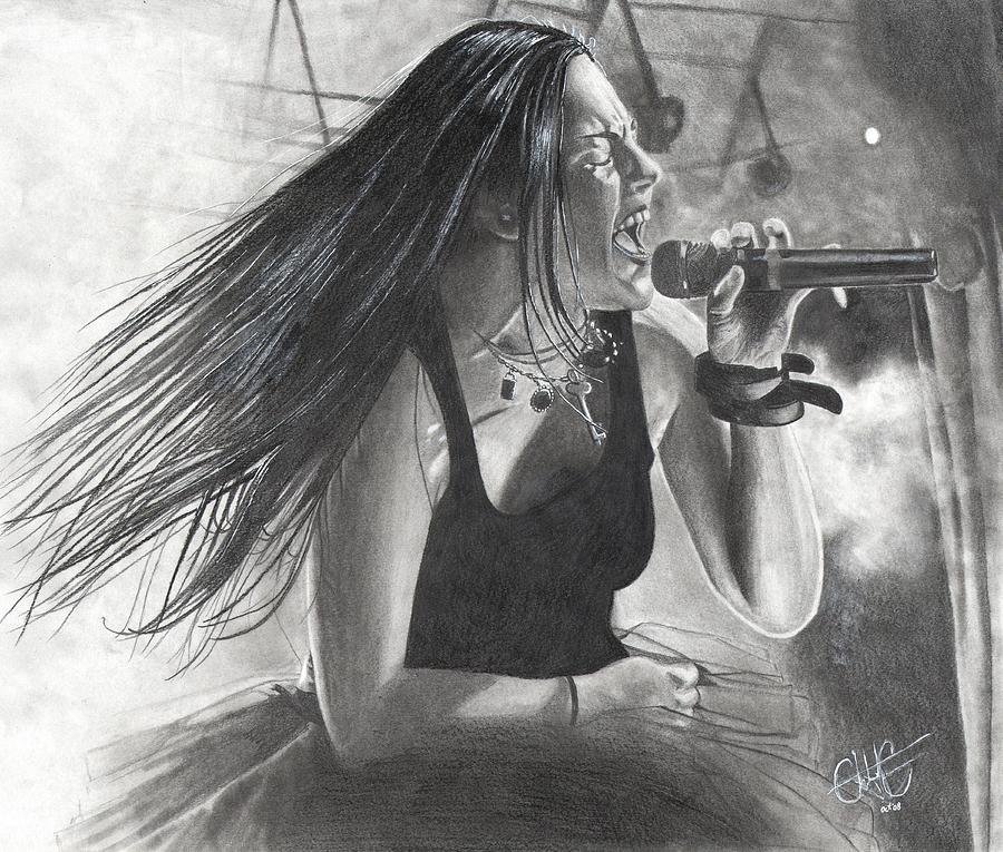 Amy Lee Drawing - Bring Me to Life by Christian Conner