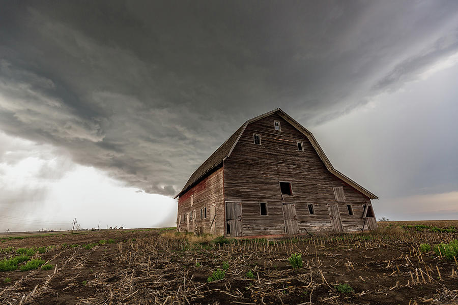 Bring The Rain - Barn Under Storm In Nebraska Photograph