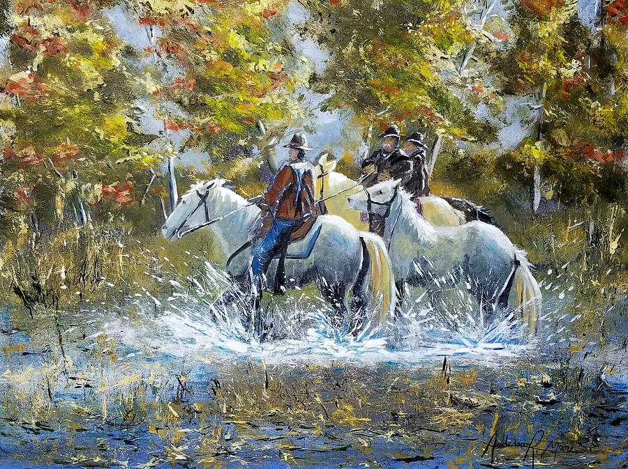 Bringing Home The Mare Painting by Anderson R Moore