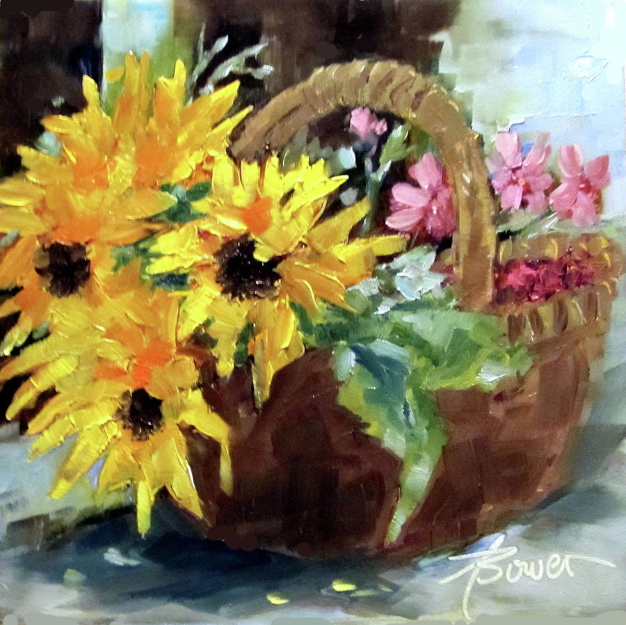 Bringing In The Sunshine  Painting by Adele Bower