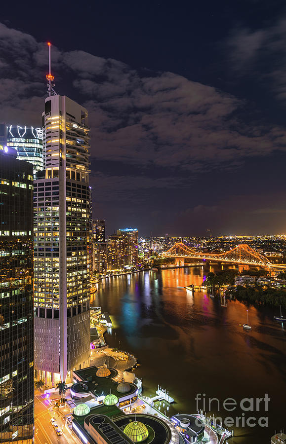 Brisbane at night Photograph by Andrew Michael