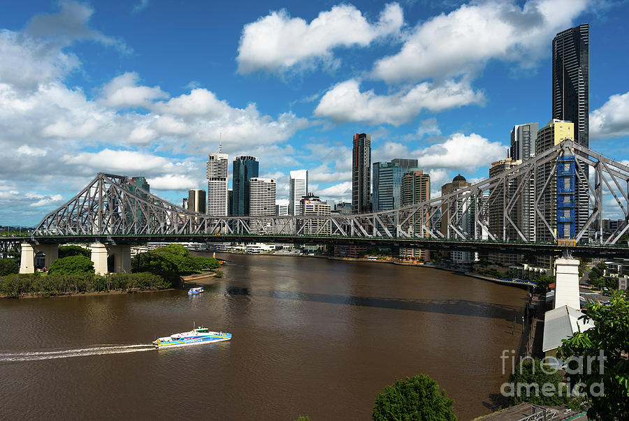 Brisbane city skyline with Story bridge Photograph by Andrew Michael