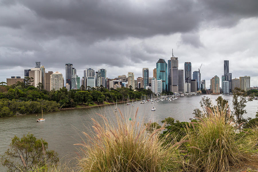 Brisbane from Kangaroo Point Cliffs Photograph by Keith Hawley