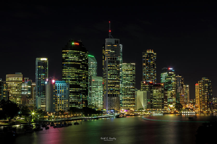 Brisbane Lights Photograph by Keith Hawley