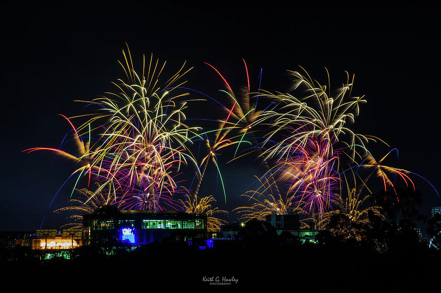 Brissie Fireworks Photograph by Keith Hawley