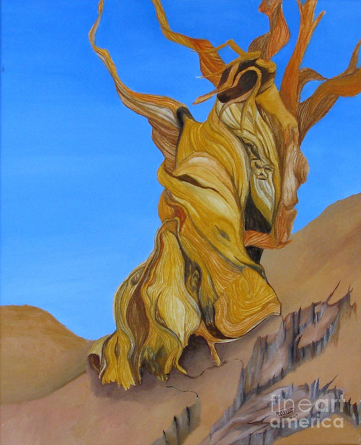 Bristlecone Pine Tree 2 Painting by Richard Dotson