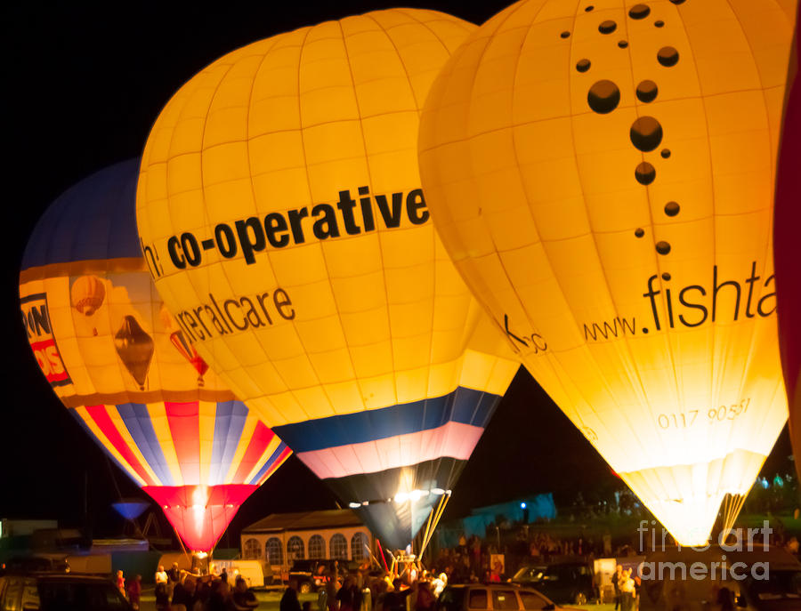 Bristol Photograph - Bristol Balloon Fiesta - Night Gl by Colin Rayner