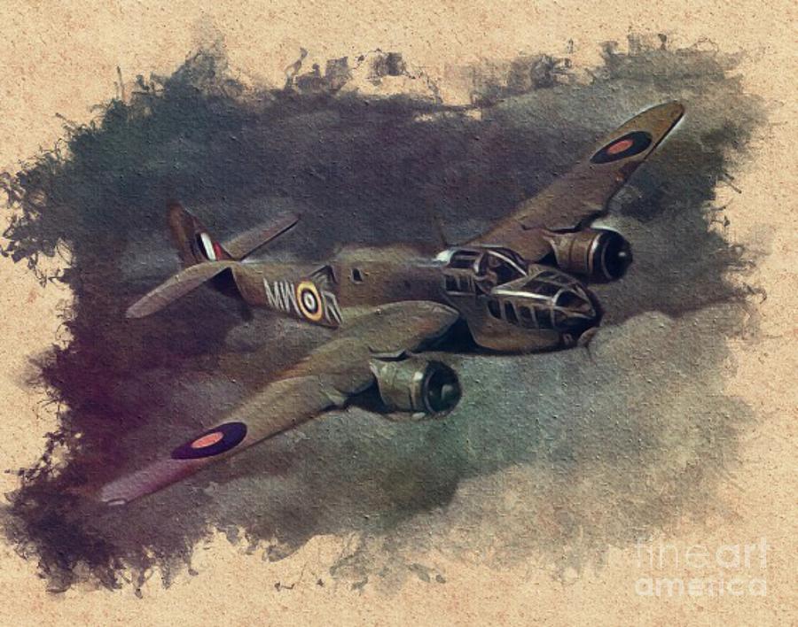 Bristol Beaufort Bomber Painting by Esoterica Art Agency