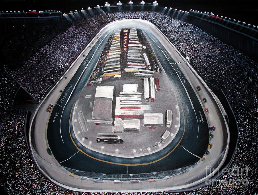 Bristol Motor Speedway Racing The Way It Ought To Be Painting by Pat Davidson
