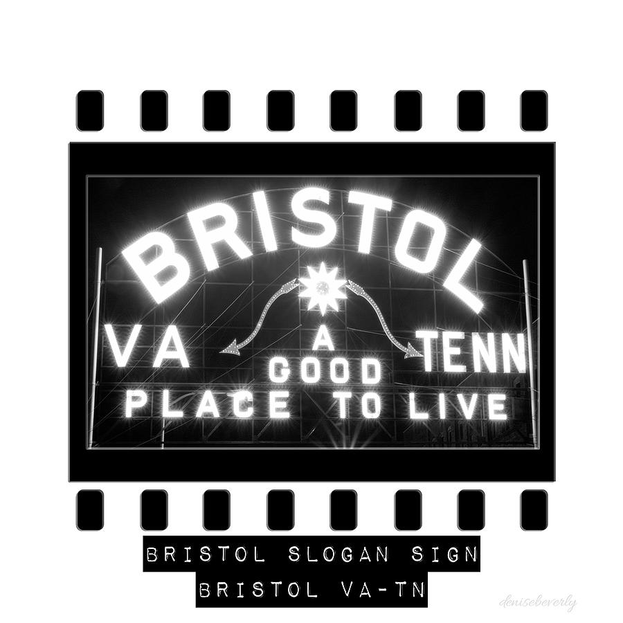 Bristol Slogan Sign Virginia Tennessee Photograph by Denise Beverly
