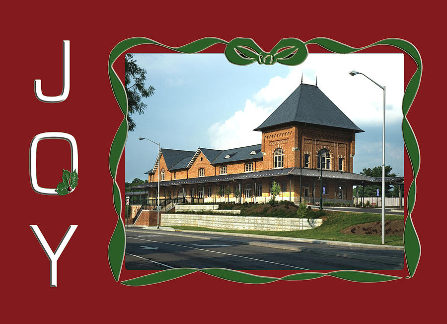 Bristol VA TN Train Station Holiday card Photograph by Denise Beverly