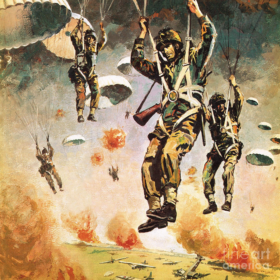 Operation Painting - British 1st Airborne Division dropping on Arnhem on 17th September, 1944 by Graham Coton