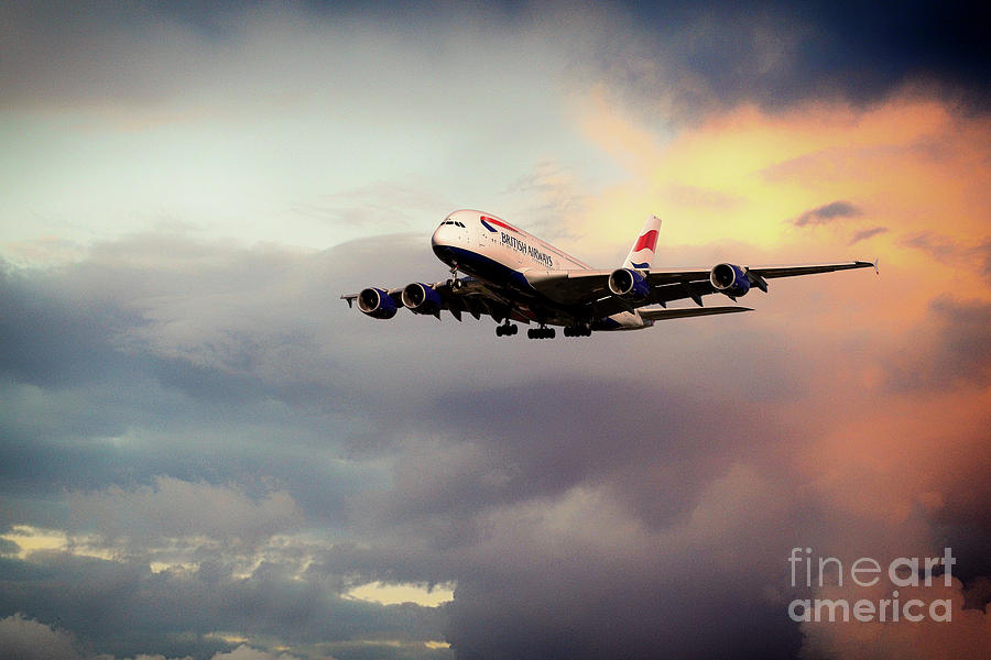 British Airways A380 Digital Art