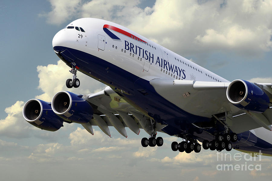 British Airways Airbus A380 Digital Art by Airpower Art