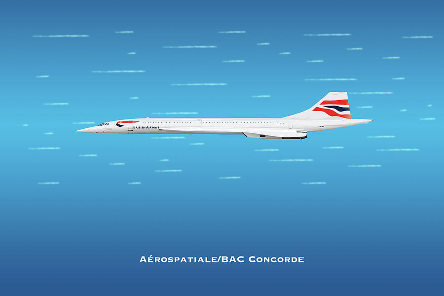 British Airways BAC Concorde Digital Art by Airpower Art
