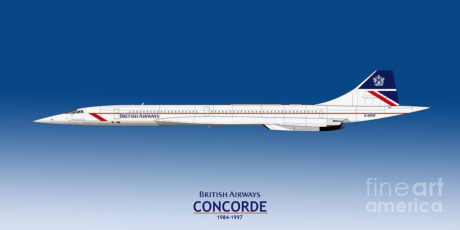 British Airways Concorde Schreibwaren Notizpapier und Umschlag Set 1990's