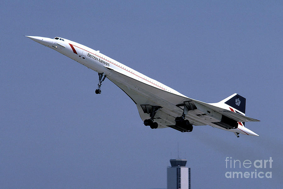 British Airways Concorde Takeoff Photograph by Vintage Collectables