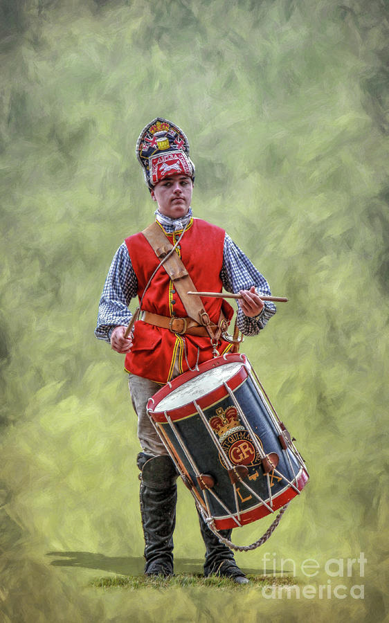 British Army Drummer Boy Digital Art by Randy Steele