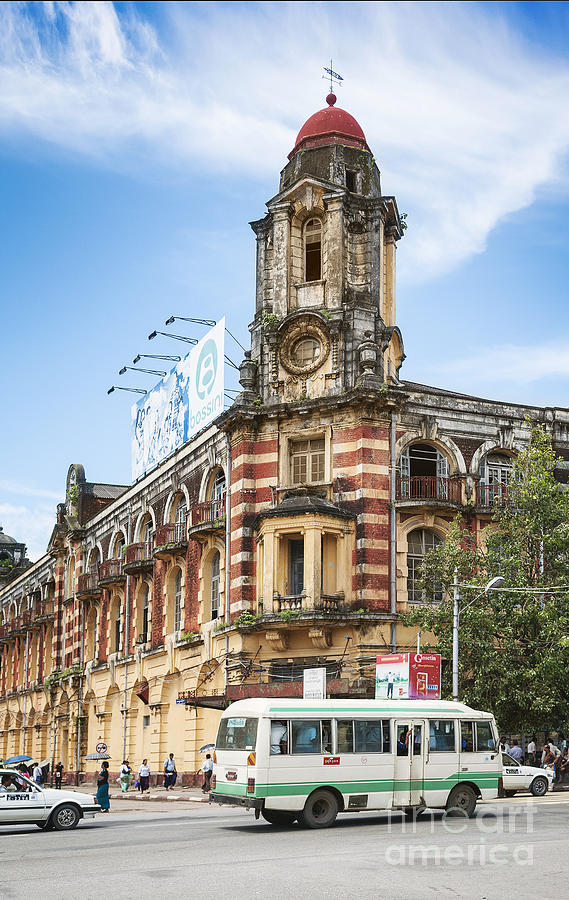 British Colonial Building In Central Yangon Myanmar Photograph by JM ...