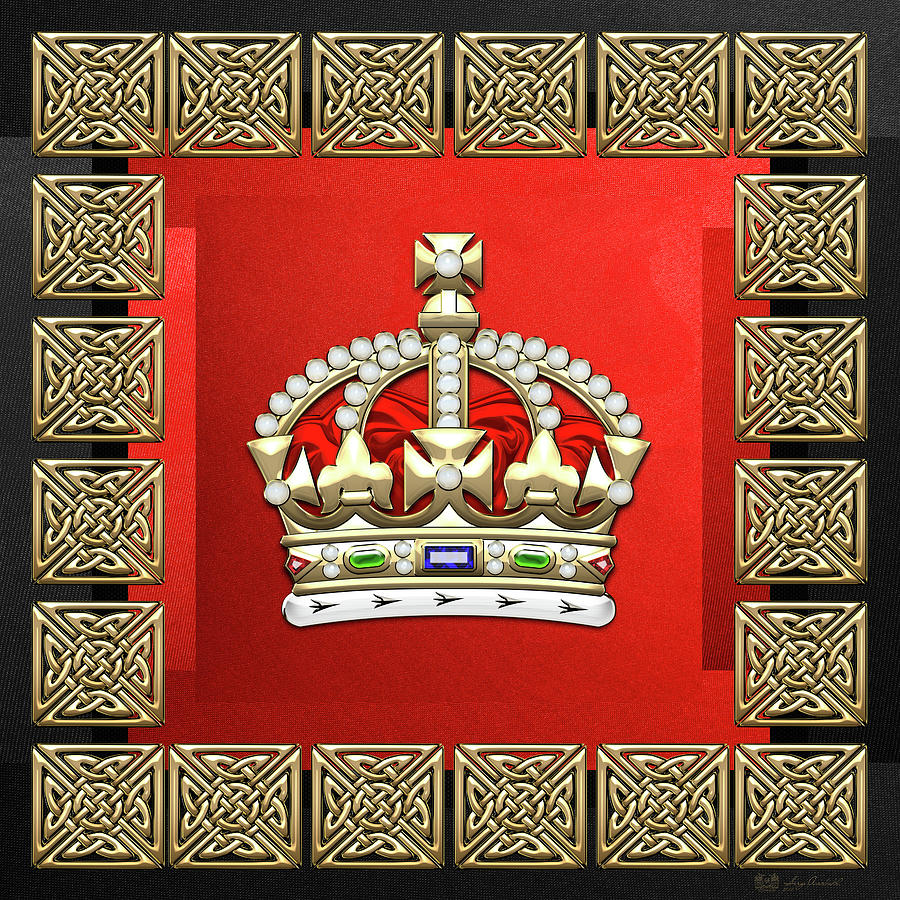 British Imperial Crown - Tudor Crown  Digital Art by Serge Averbukh