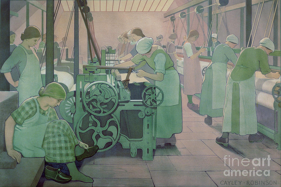 British Industries, Cotton Painting by Frederick Cayley Robinson
