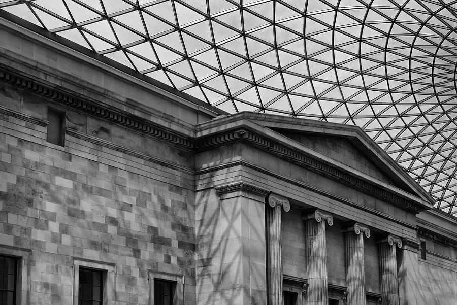 British Museum Ceiling and Pillars Photograph by Georgia Clare