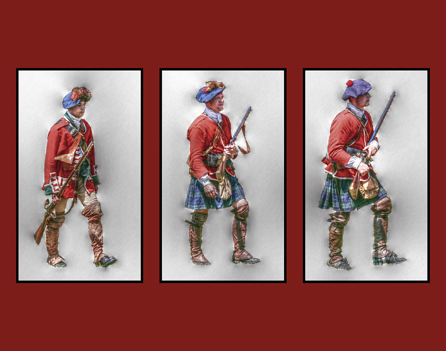 Uniform Digital Art - British Royal Highlanders by Randy Steele