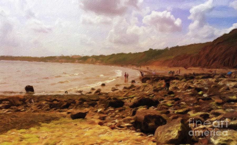 British Seashore, Filey Painting by Esoterica Art Agency