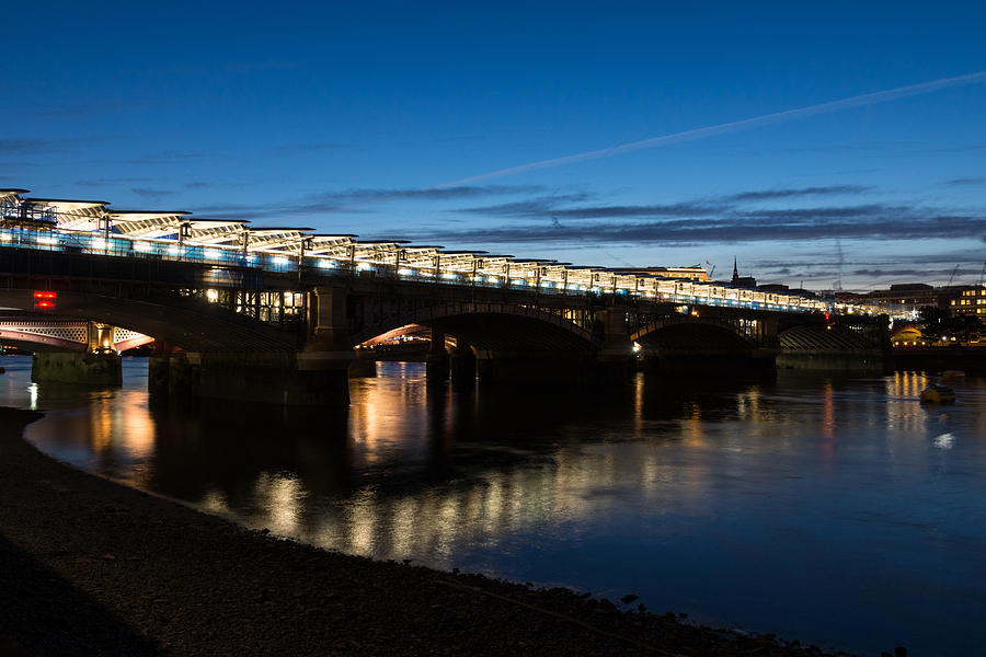 British Symbols and Landmarks - Blackfriars Railway Bridge in London England Photograph by Georgia Mizuleva