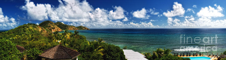 British Virgin Island Pano Photograph by Timothy Hacker