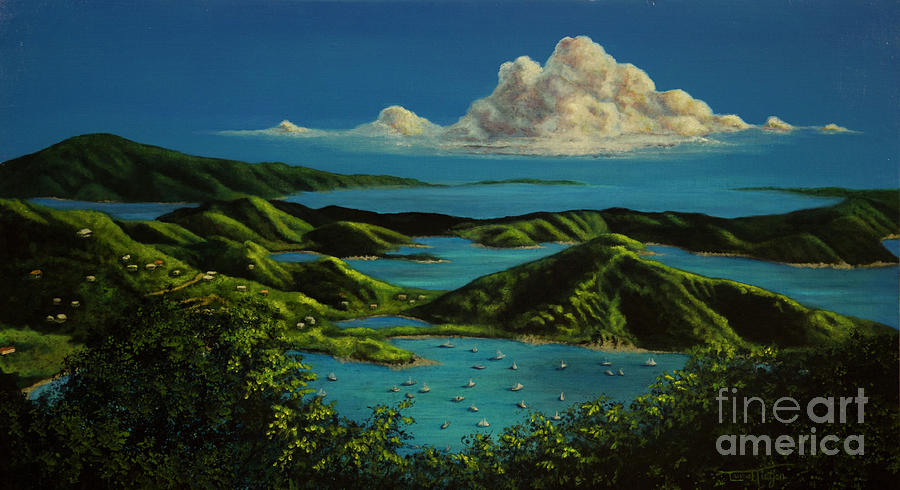 British Virgin Islands Painting by Laurie Tietjen