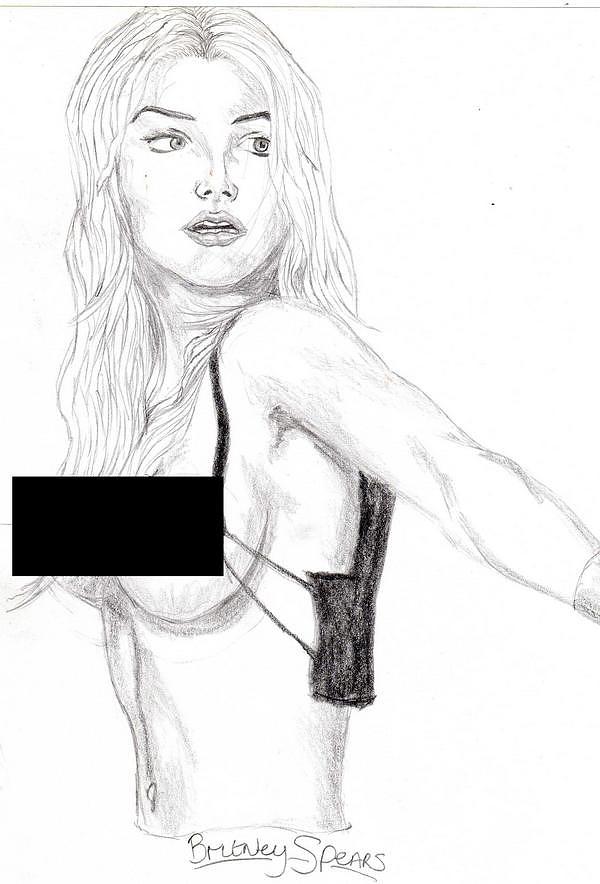 Singer Drawing - Britney Spears by Colin Hockless