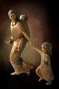 Brittiney And Child Sculpture by Tom White Brittiney And Child Sculpture by Tom White
