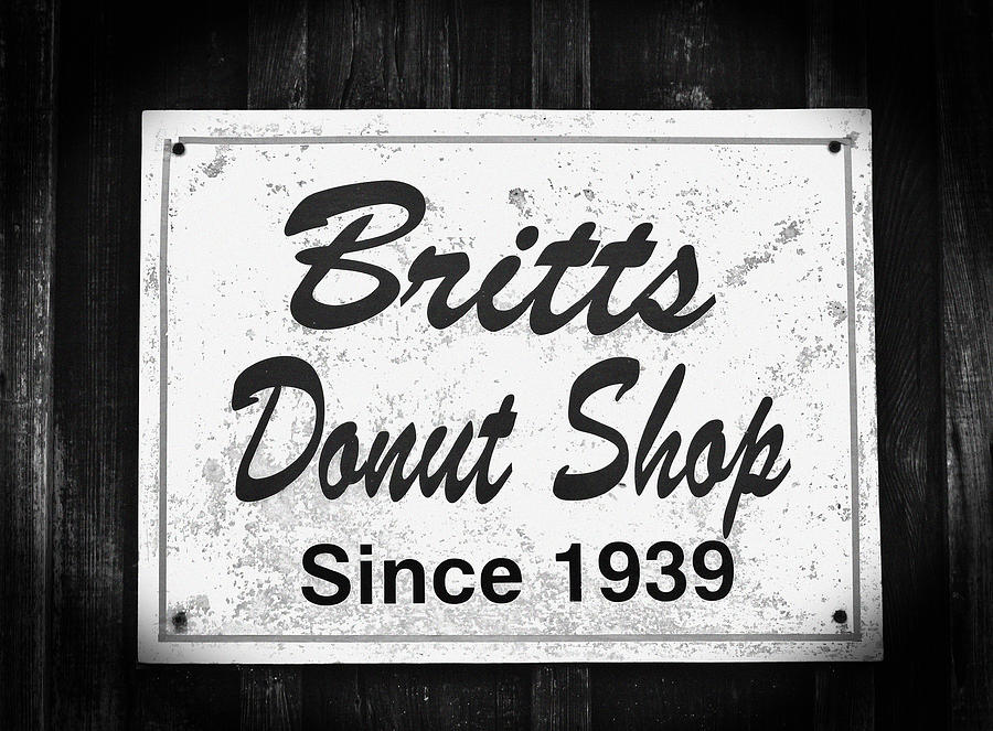Britts Donut Shop Sign 2 Photograph by Cynthia Guinn