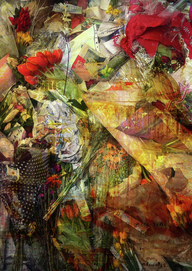 Brixton Bowie - Trembling Flowers ONE Digital Art by Big Fat Arts