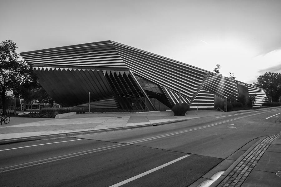 Broad Art Museum MSU Black and White  Photograph by John McGraw