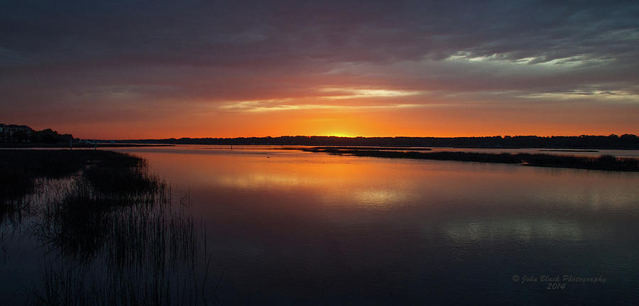 Broad Creek Sunset - Hilton Head Island Photograph by John Black