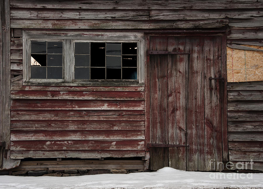 Winter Photograph - Broad side of a Barn by Debra Fedchin