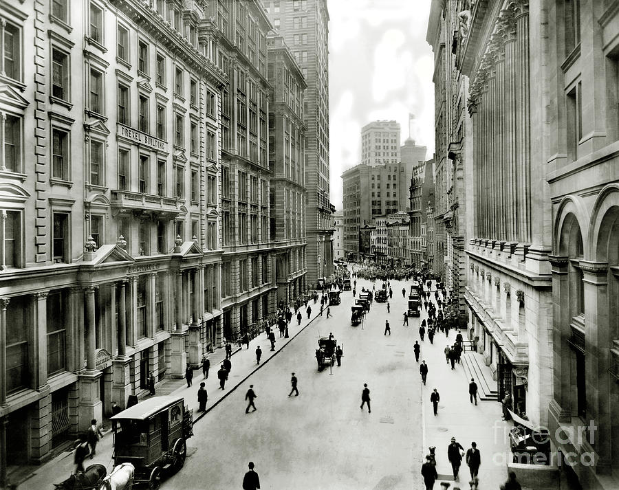 Broad St South of Wall Street 1911 Photograph by Jon Neidert