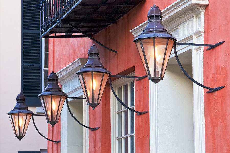 Broad Street Lantern - Charleston SC  Photograph by DCat Images