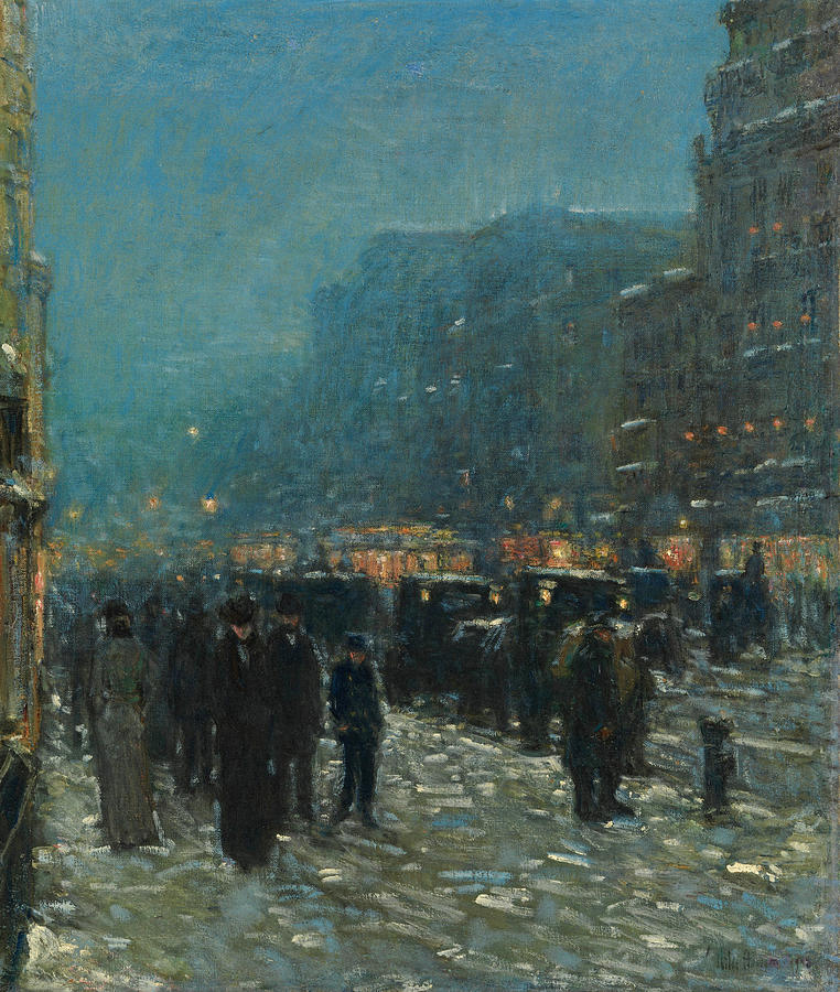 Broadway and 42nd Street Painting by Childe Hassam