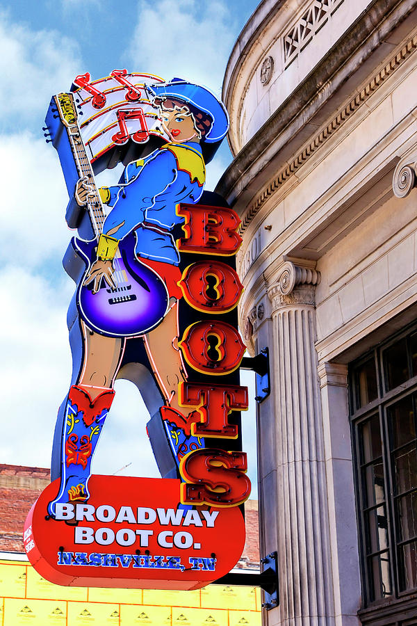 Broadway Boots Nashville Photograph by Chris Smith